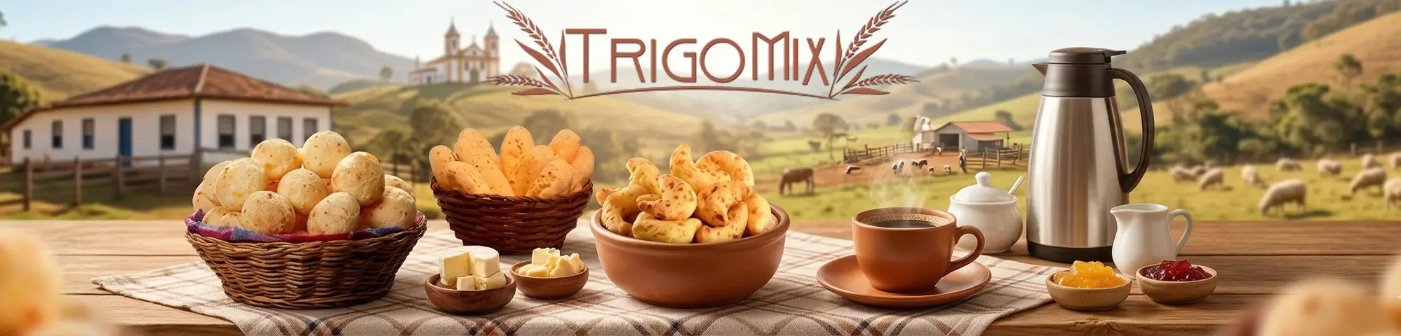 Pão de queijo ultracongelado e massas doces Trigomix — brioche, pão de leite e roscas para food service
